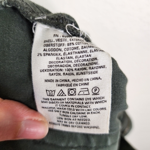 Anthropologie Green Skinny Utility Ankle Pants 28 - Picture 5 of 7